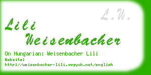 lili weisenbacher business card